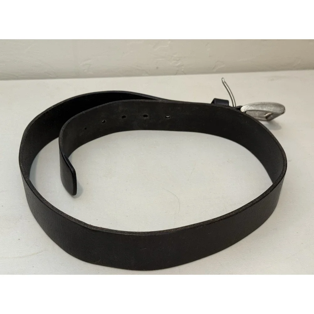 Fossil Vintage Men's Black Leather Belt Size 34